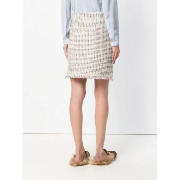 Tory Burch NWT Fringe Metallic Skirt Short Holiis Skirt Extra Small XS - Picture 5 of 8